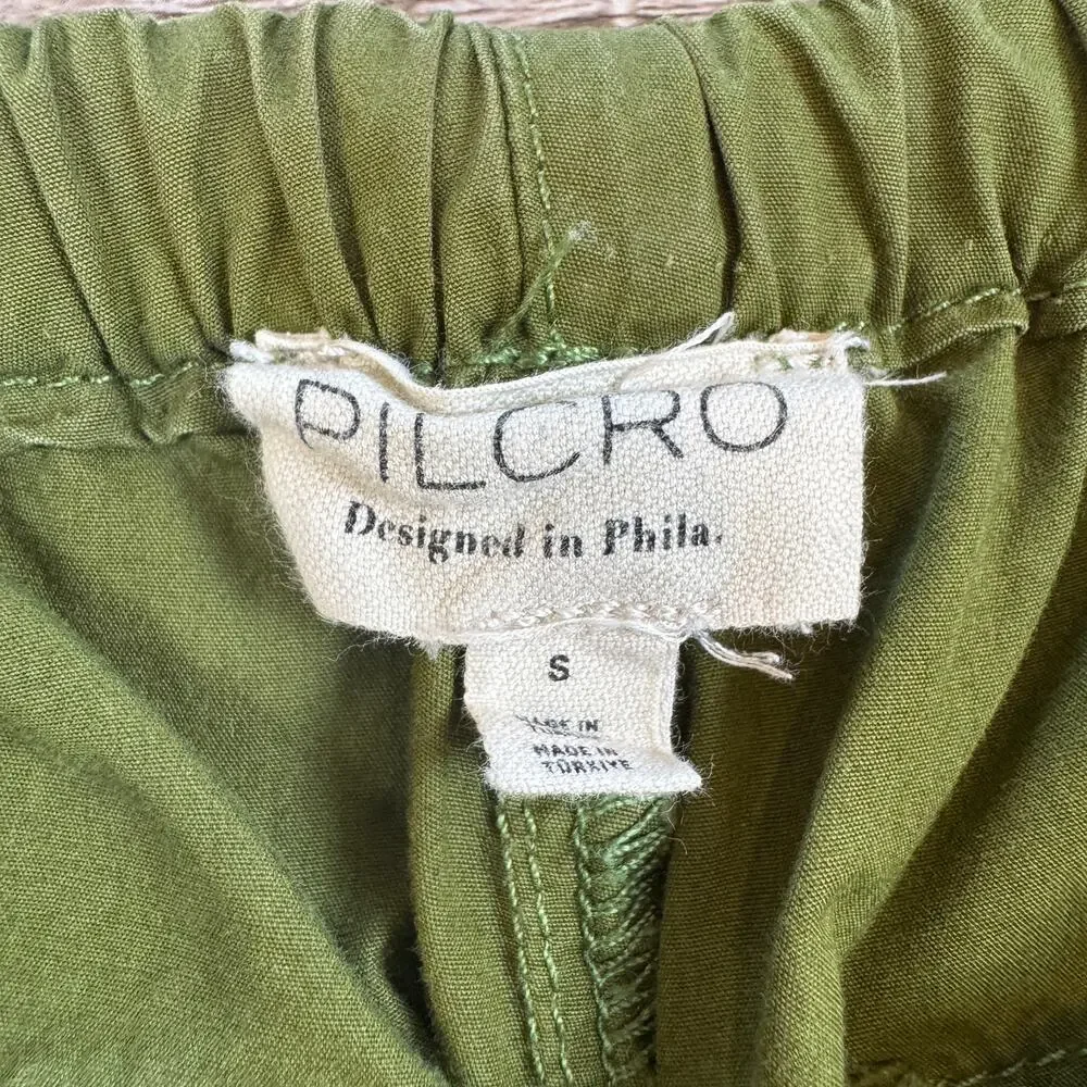 Pilcro Anthropologie Olive Cotton Cargo Pants Utility Jogger Small Gorpcore Y2K